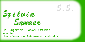 szilvia sammer business card